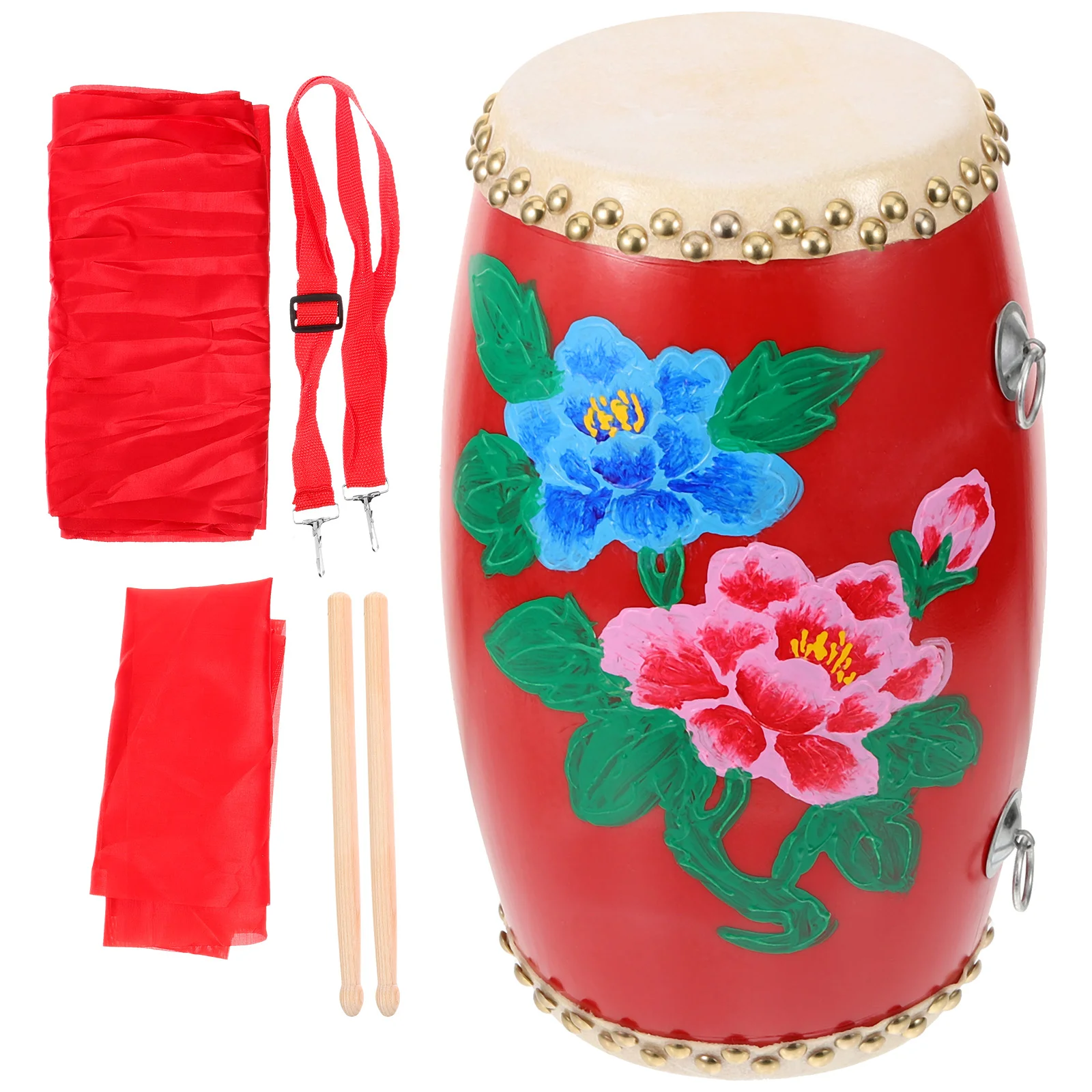 

Waist Drum Hand Simple Instrument Drums Traditional Percussion Portable Professional Folk Dance Cowhide Adult Toy Chinese