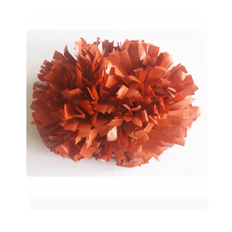 1piece,Pompom Cheerleader Poms, Plastic Dusty Pink with Plastic Yellow, 4 ",6",8"