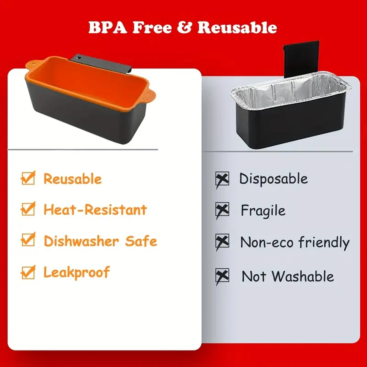 1PC-Silicone oil receptacle for Blackstone foldable grease lined silicone pad