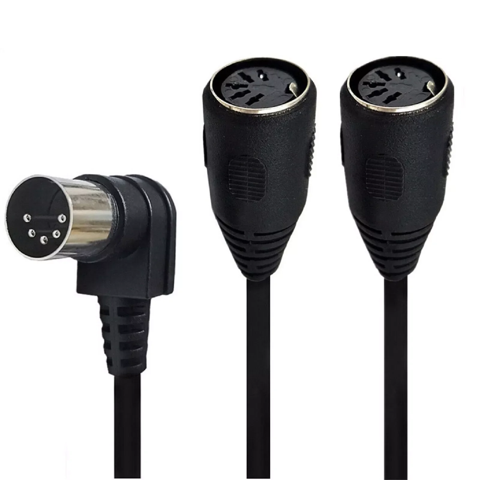 50cm MIDI DIN 5 PIN 1 Male Jack to 2 Female Plug Socket Y Splitter Adapter Cable