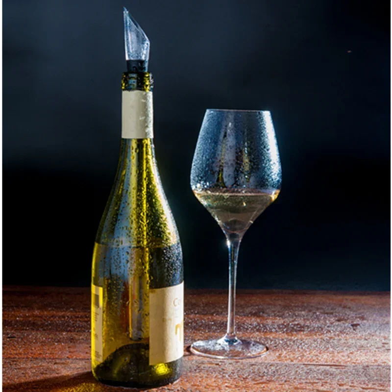 Stainless Steel Wine Bottle Cooler Chill Chilling Cooling Stick with An Aerator and Pourer Spout Freezer Cooler