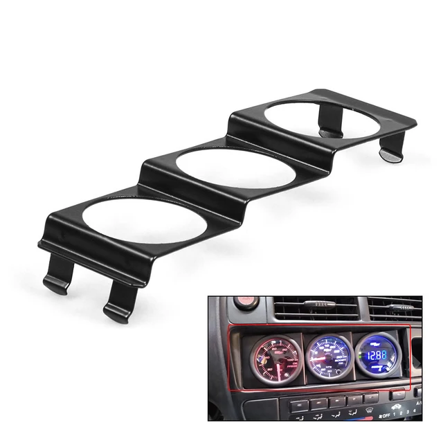 Car Triple Bracket 52mm Gauge Holder Mount Durable Meter Pod Panel Upgrading Modification Replacement Accessory