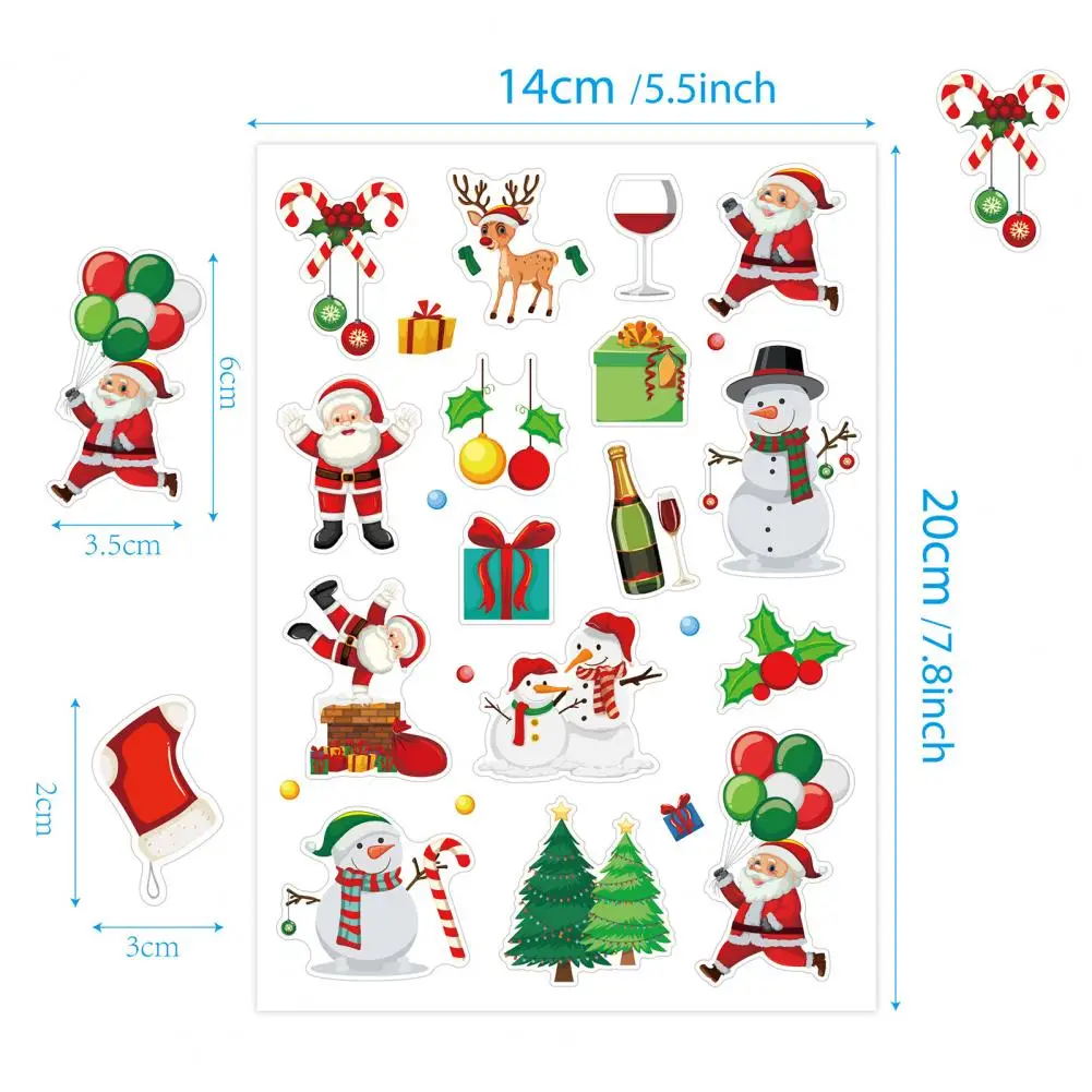 1bag/lot Glitter Winter Snowflake Christmas Tree Foam Stickers Santa Claus  Elk Xmas Party Decorative Sticker Kids DIY Toys Gifts - AliExpress