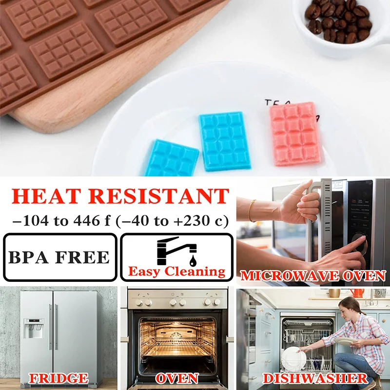 Silicone Non-Stick Reusable Chocolate & Candy Molds