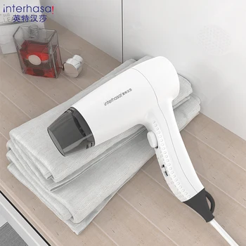 Interhasa! 이온 벽걸이 헤어드라이어, 홀더가 있는 호텔 가정용, EU 플러그, 헤어 드라이어, 헤어 드라이어 도구
