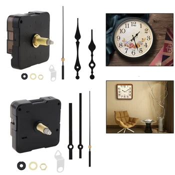 Meccanismo di movimento al quarzo per orologio da parete con set di puntatori a lancette dorate, gancio in metallo per la sostituzione delle parti di riparazione dell'orologio fai-da-te 1