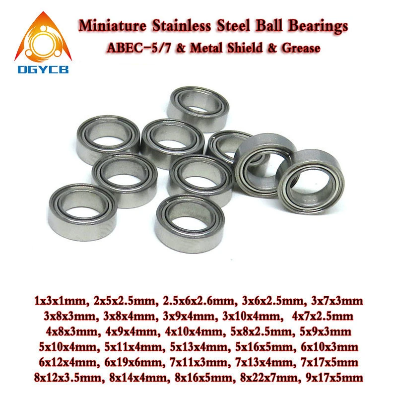 1pcs 5x8x2.5 mm SMR85ZZ Miniature Stainless Steel Ball Bearing 5*8*2