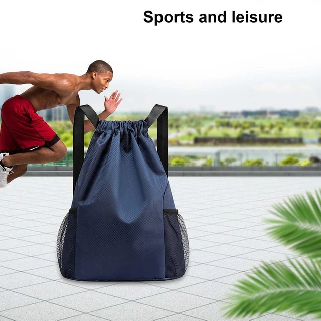 Bolsa deportiva de gimnasio para hombres y mujeres, bolsas de entrenamiento  para hombre, bolsa de gimnasio negra, talla S, Negro, Large（with Wet