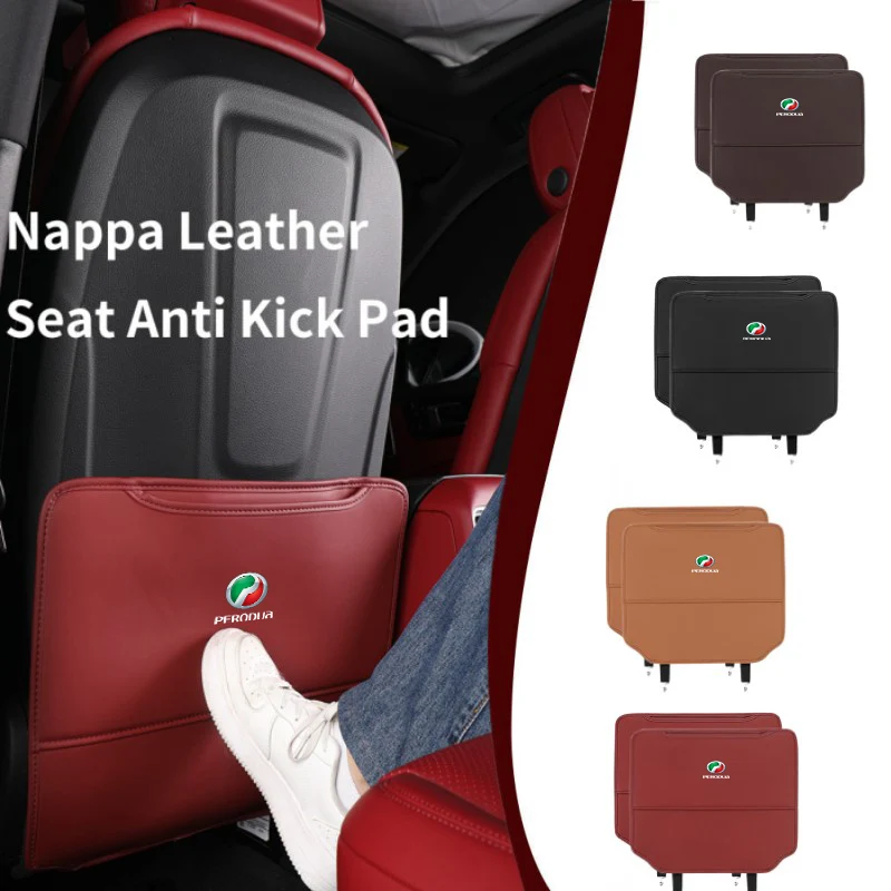 Per Perodua 2 Pezzi Seggiolino Auto In Pelle Anti Kick Pad Sedile Posteriore Tappetini Protettivi Alza Axia Viva Aruz Myvi Gen2 Gen3 0 W20 5 W30 D3 Sp