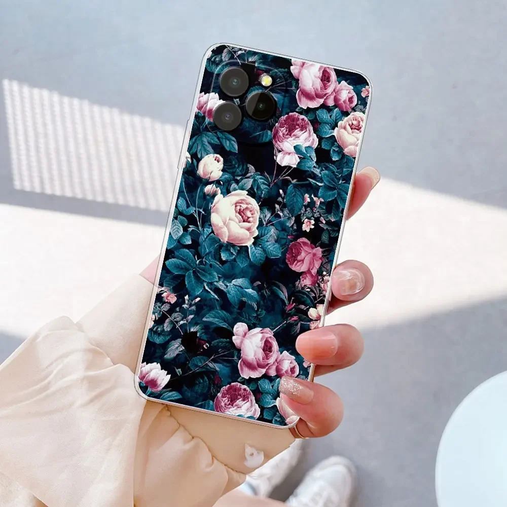 Oukitel C21 Pro Clear Marble Silicone Soft Case - Stylish Protective Cover