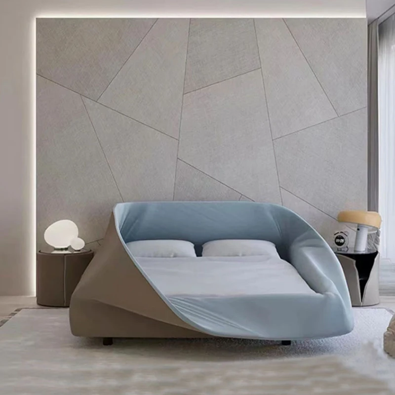 BirdNestBedLargeFabricBedModernMinimalistDoubleBedCreative