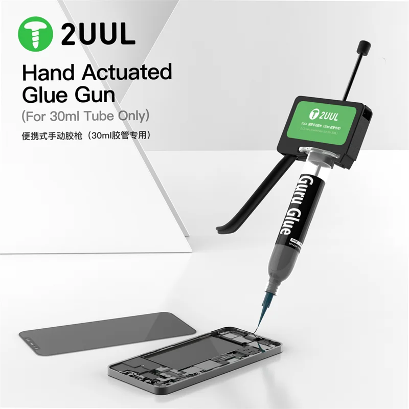 

2UUL SC06 Manual Glue Dispenser for 30ML Glue Tube Mobile Phone Soldering Oil Booster Rear Glass Welding Oil Propulsion Tool