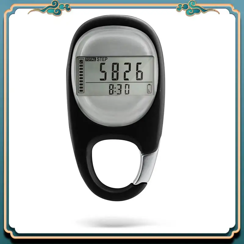 Pedometer For Walking, Portable Walking Pedometer 3D Step Counter, Simple Electronic Steps Tracker With Carabiner Easy To Use