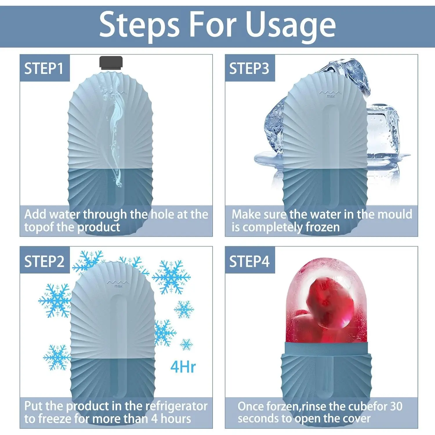 Ice Facial Roller Skin Care Beauty Lifting Contouring Tools Ice Cube Trays Ice Globe Balls Skin Care Tool Gifts Face Massager