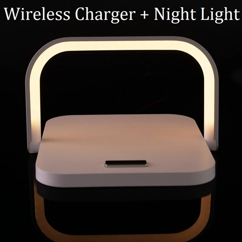 

Wireless Charger Table Lamp Mobile Phone Bracket Table Lamp LED Night Light Portable For Bedroom Bedside Living Room