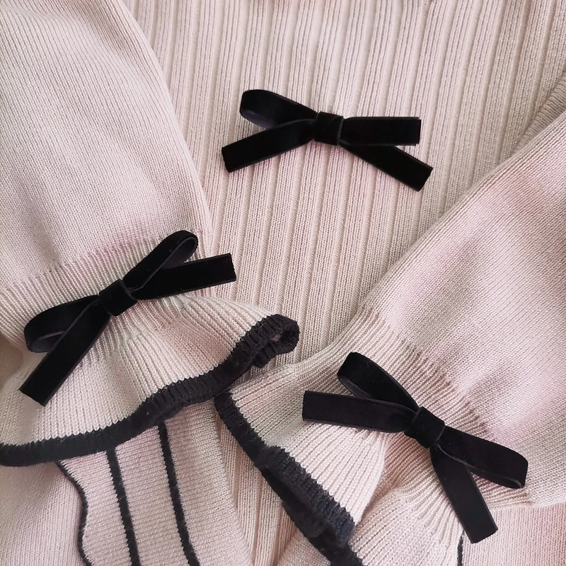 Polyester Velvet Ribbon 5yards 6mm-38mm Single Face Line Bowknot Christmas Party Decorations