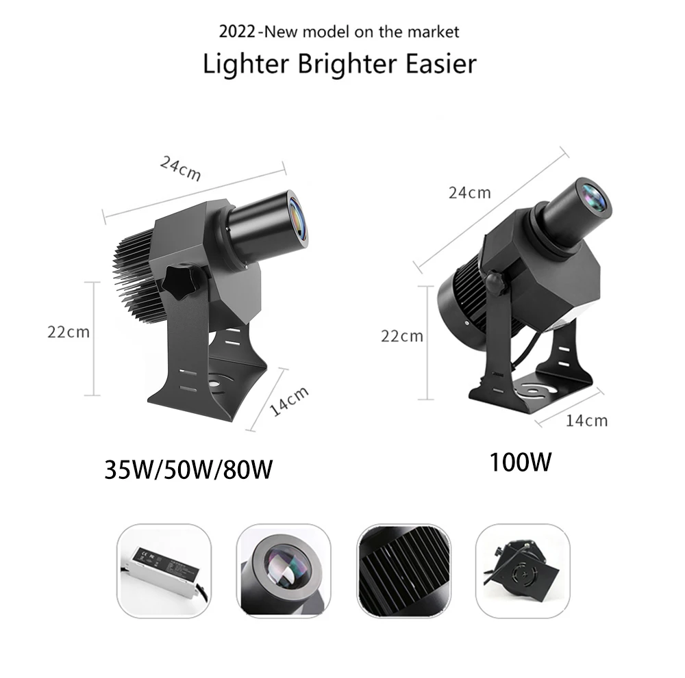 사용자 정의 Led Hd 실내 도어 헤드 프로젝터 야외 방수 회전 광고 이미지 프로젝션 램프 고보 로고 프로젝터