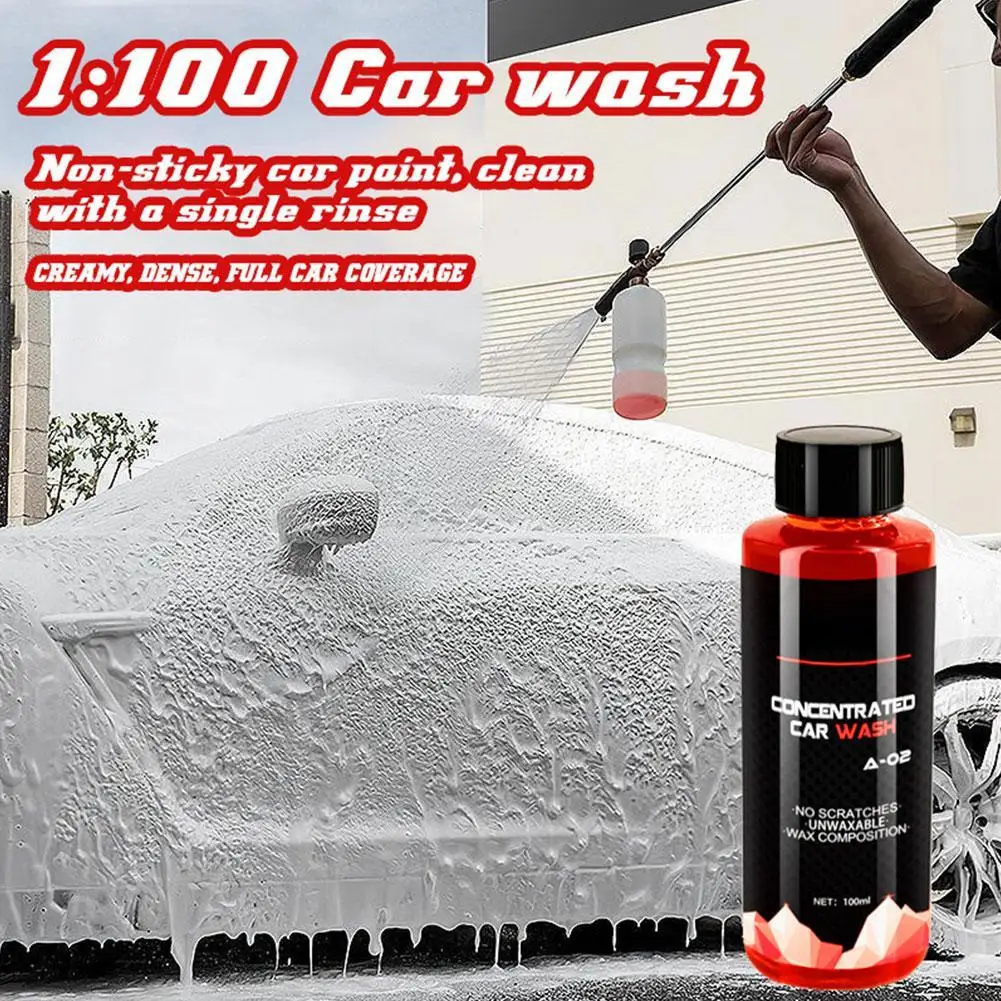 Car Cleaning Foam Large Capacity High Concentration Super Foam Car Wash Liquid Auto Washing Shampoo Car Wash Supplies 100ml
