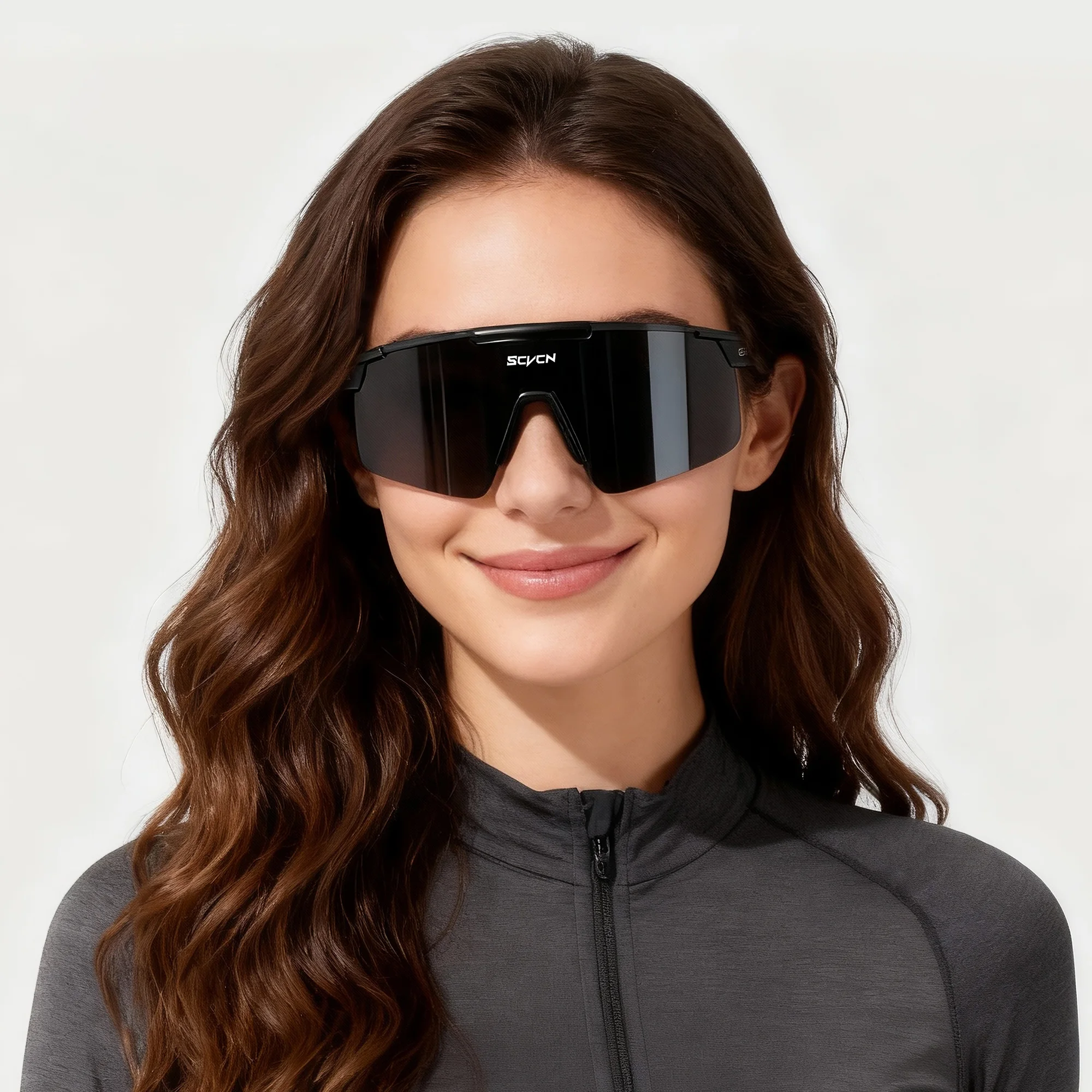 SCVCN 사이클링 선글라스 트렌디한 야외 남성용 라이딩 하이킹 고글 여성용 UV400 미적 감각의 스트리트 포토그래피 스포츠 안경