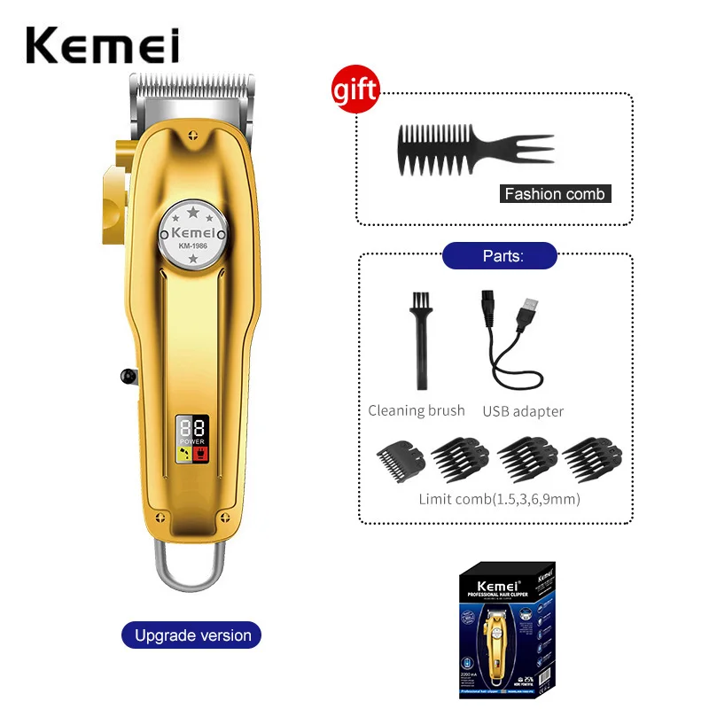 KM809A Tissu 6combe Kemei – tondeuse à cheveux électrique professionnelle  sans fil pour hommes, rechargeable, - Cdiscount Electroménager