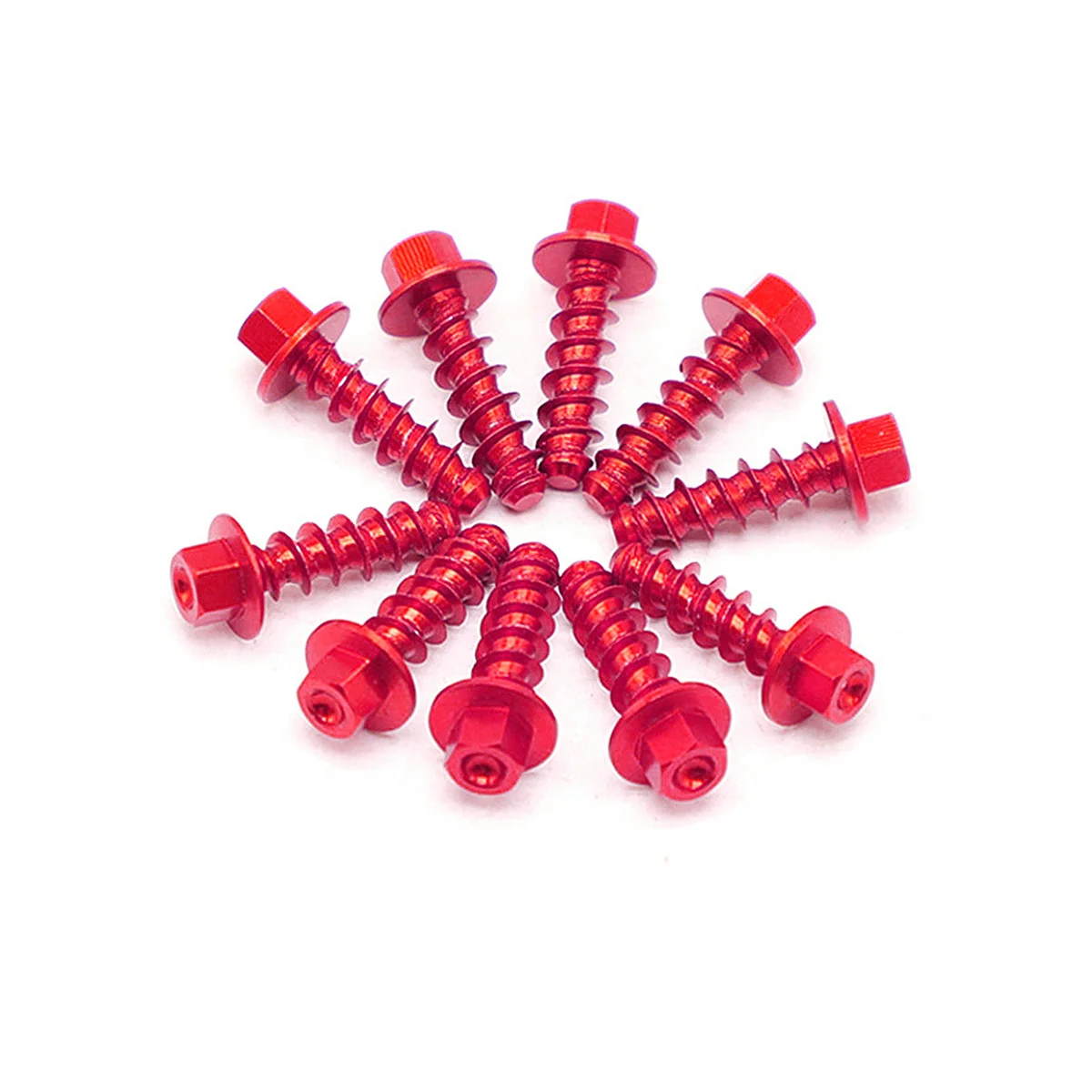 CNC Motorcycle Self-Tapping Screw Bolt Kit - 10 Piece Set, Universal Parts