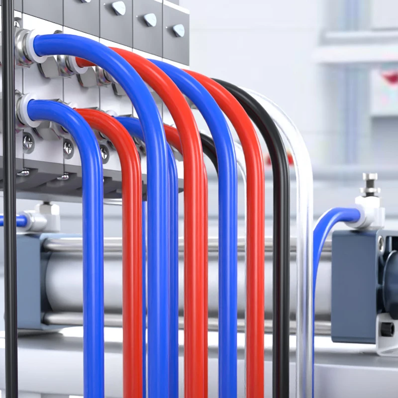 Pneumatic Air Connector 8x5mm PU Pneumatic Hose Polyurethane Pneumatic Hose Flexible Compressed Air Tube with Connectors Push Quick Couplings
