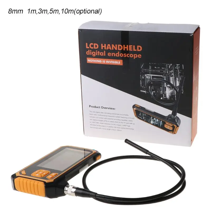

Industrial Endoscope Digital Borescope Inspection Camera with 6 LED Light 4.3in Drop Shipping