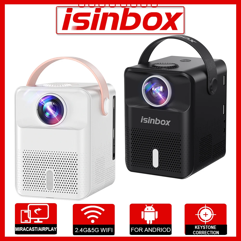 

ISINBOX X8 Portable Projector Android WIFI Home Theater Cinema Projector Support 1080P Video Mini LED Beamer Projectors