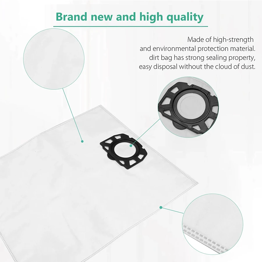 Universal Robot Vacuum Disposable Dust and Filter Bags – Non-Woven Accessories