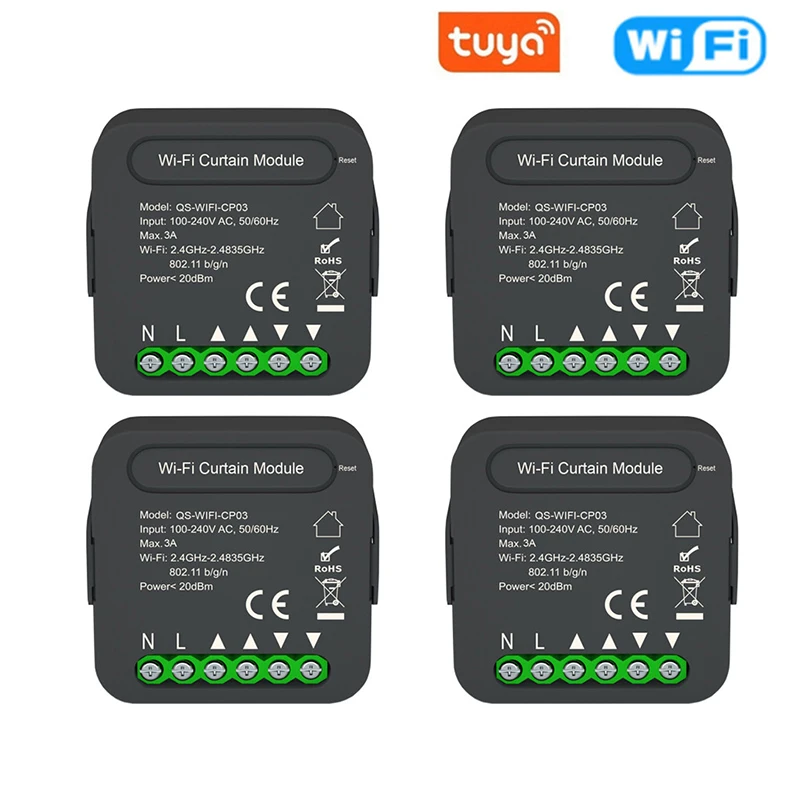 Tuya ZigBee Smart Curtain Module Blind Switch for Roller Shutter Wireless Voice Remote Control Compatible with Alexa Google Home 