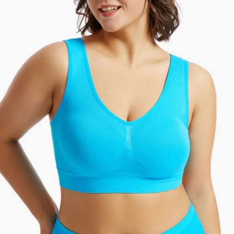 Seamless Sports Bras For Women Push-Up Bra Female Breathable Brassiere No Pads Bralette Solid Color Crop Top Sexy Lingerie S-5XL 6