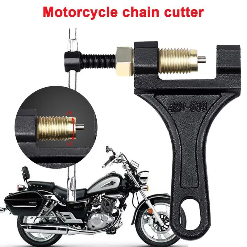 Motorcycle Chain Breaker Motorcycle Chain Riveter Tool Kit Automobile Chain Splitter Motorbike De-Chainer Chain Cutter Tool Box