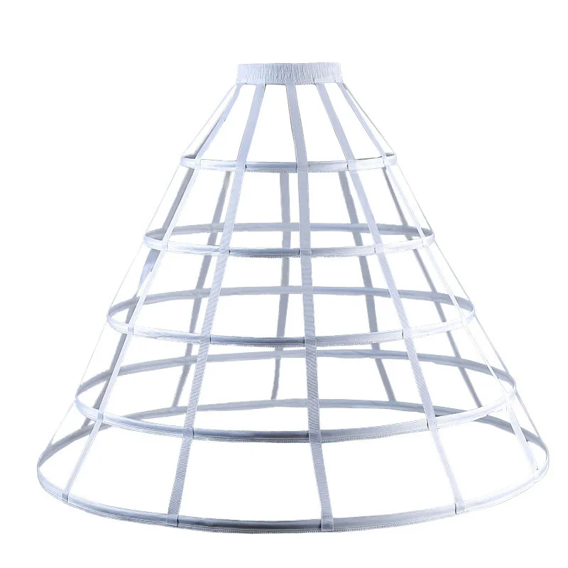 Black Lolita Crinoline Hollow Bird Cage Adjustment Fishbone Five Steel Circle White Lolita Princess Wedding Dress Tutu Skirt
