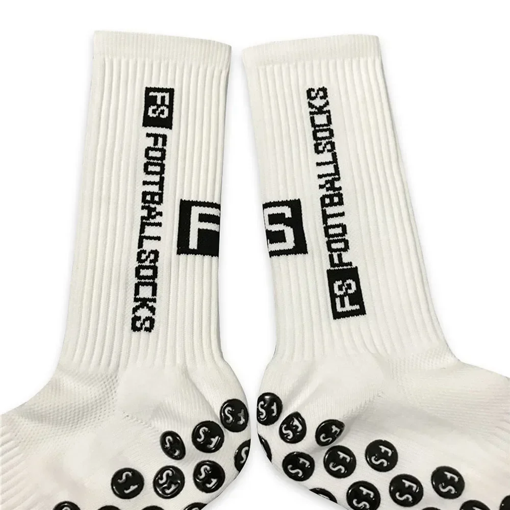1Pair Football Socks Round Silicone Suction Antislip Soccer Socks Athletes Professional Game Training Men Women