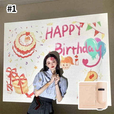 Projection Lamp Ins Night Light Party Atmosphere Lights Decor Popular Photo Props Creative Birthday Gifts