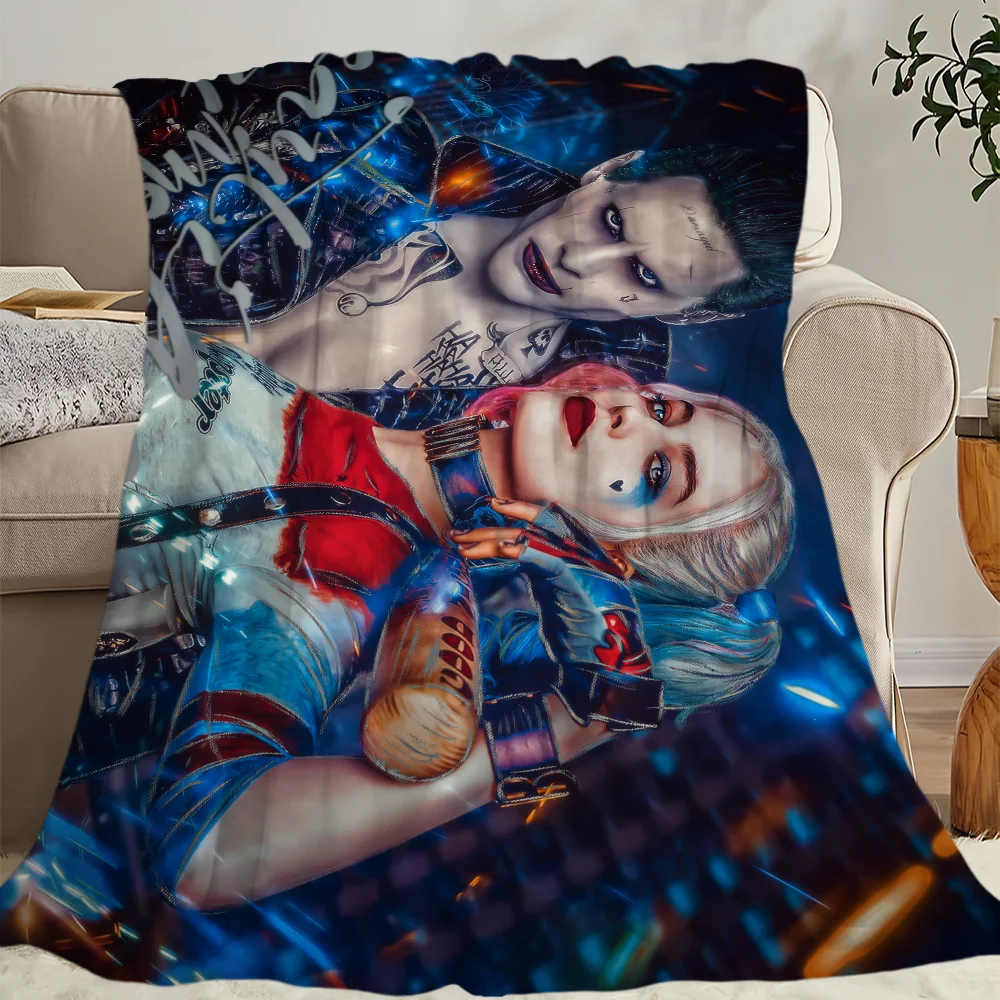COOL H-Harley Q-Quinn Printed comfortable and soft sofa, living room bed, bedroom blanket suitable for travel and gifts 6