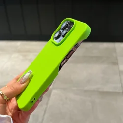 Sleek Matte Candy Solid Color Fluorescent Soft TPU Phone Case - iPhone 15 Plus (Green)