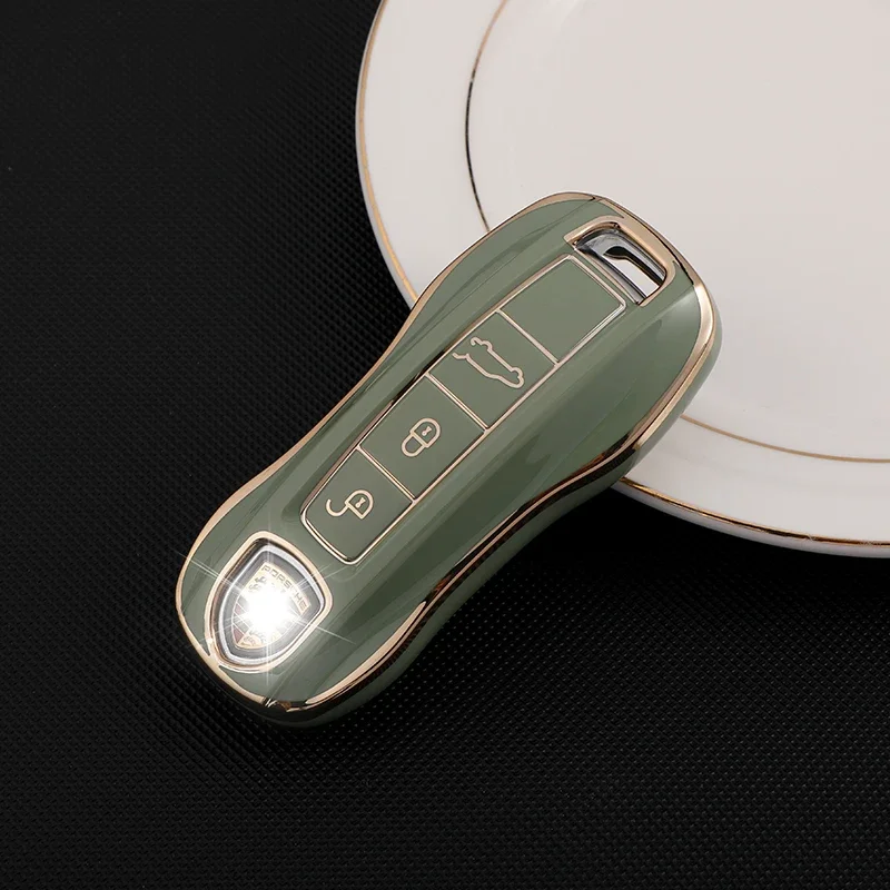 TPU 자동차 원격 키 케이스 커버 셸 포르쉐 Panamera Carman Macan Bobst Cayenne 911 970 981 991 996 92A 2017 키 가방