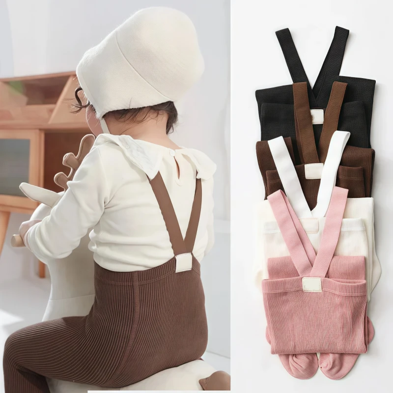 Elastic Tights for Girls Cotton Suspender Pantyhose Kids Leggings Baby Stockings Spring Autumn Infant Long Socks Toddler Tights
