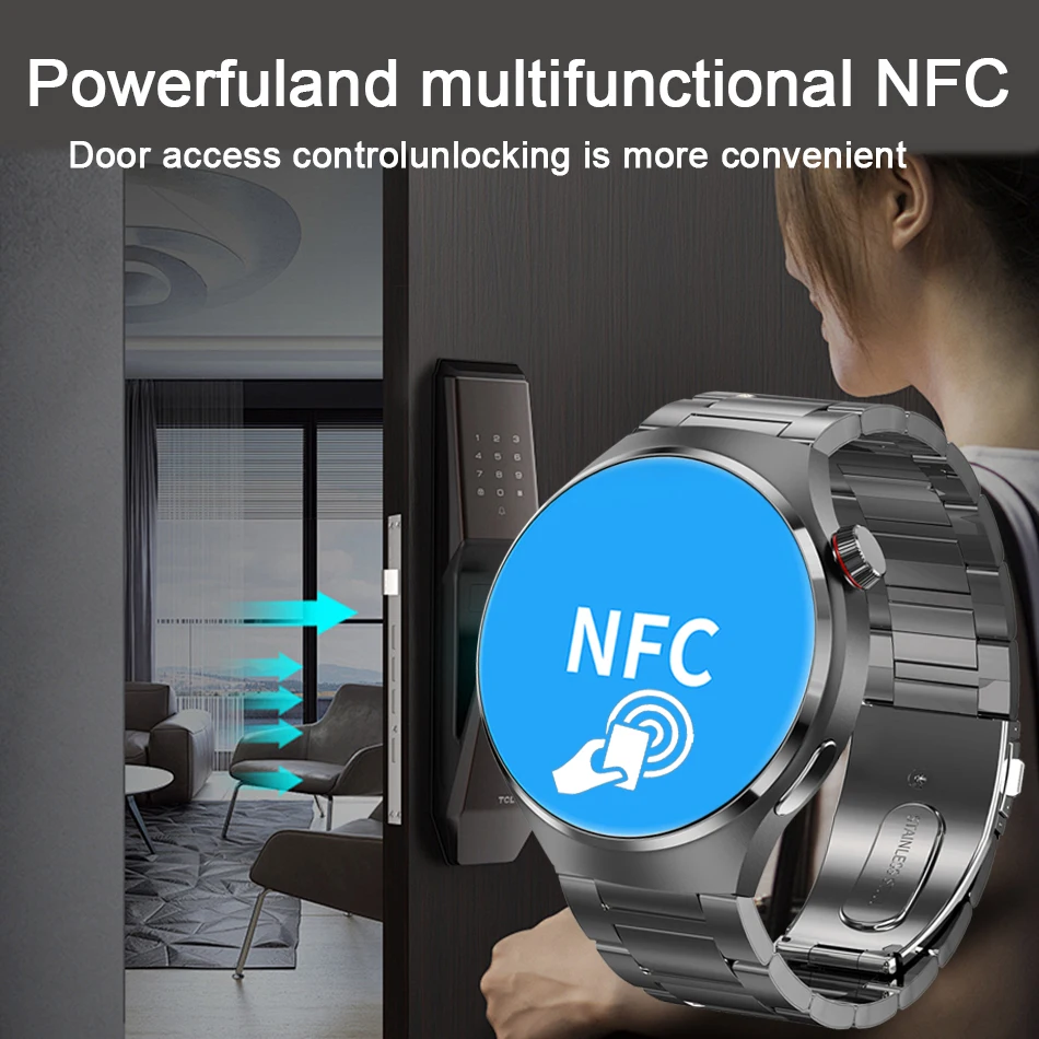 2024 GPS Ʈ Ʈ ġ,  ȭ, NFC ħ, ȭ GT4Pro ɹڼ 360*360 HD ũ,  Ʈ ġ, ǰ