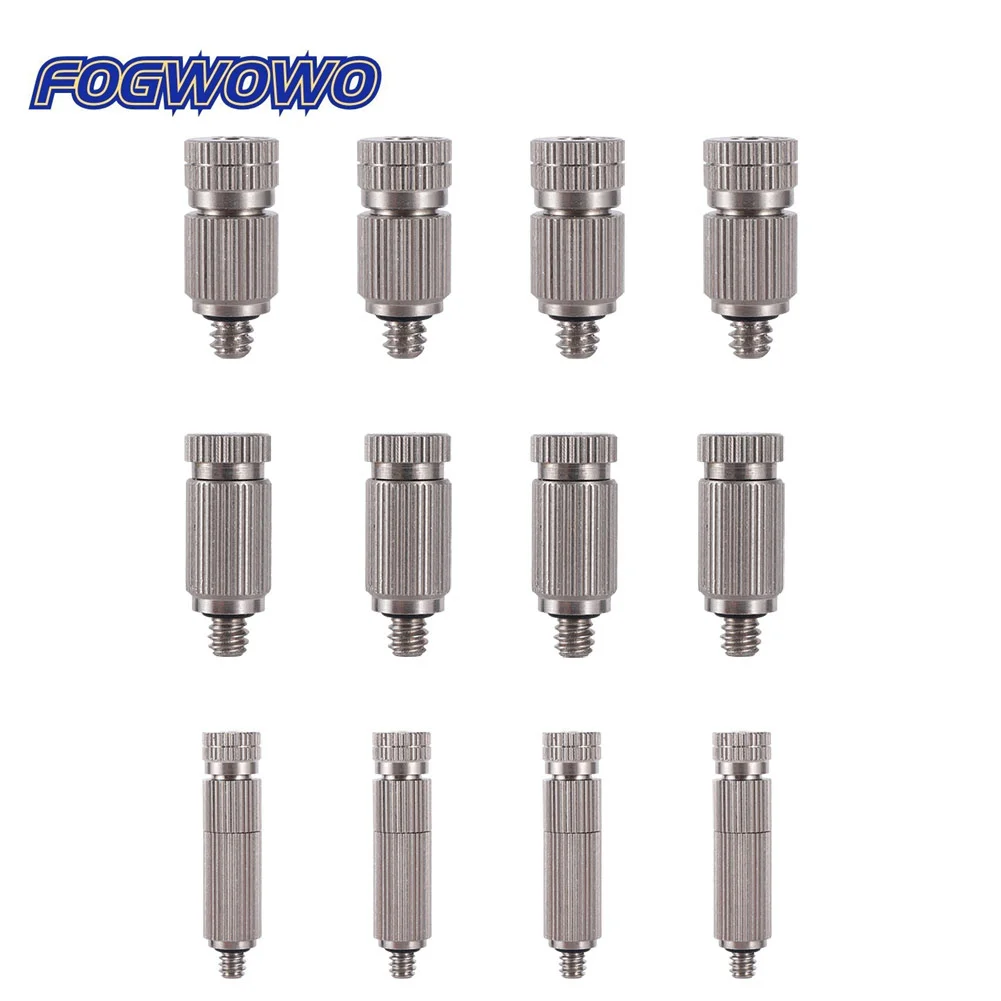3Pcs 3/16" Thread High Pressure 304 Stainless Steel Spray Nozzle 0.1~0.5mm Garden Irrigation Humidification Dust Removal Nozzle