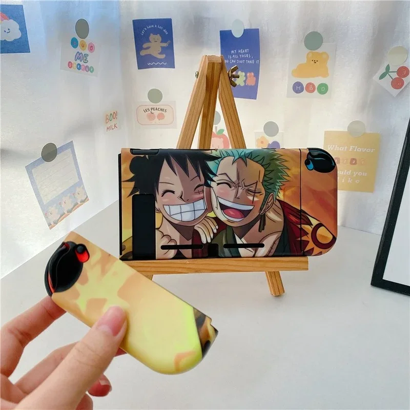 원피스 Luffy Zoro 닌텐도 스위치 보호 쉘 소프트 카툰 케이스 커버 쉘 조이 콘 컨트롤러 케이스 스위치 Accessorie