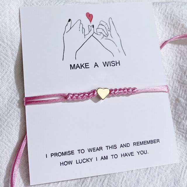 heart bracelet Handmade Love Heart Charm Bracelet Red Rope Thread String Bracelets For Men Women Couples bracelet jewelry