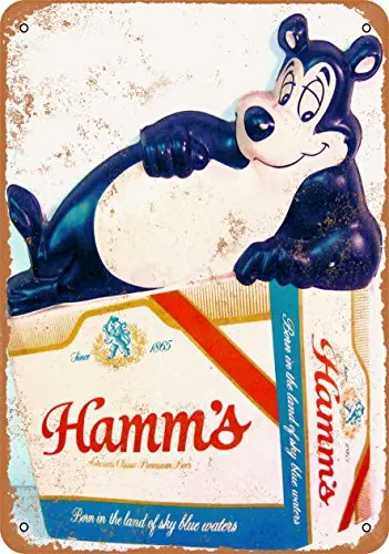 

Metal Sign - Hamm's Beer Bear - Vintage Look 2