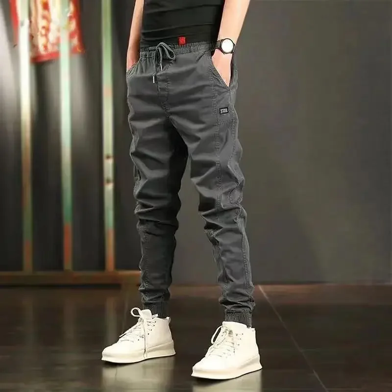 thumbnail image 1 of Pantalones para hombre, nuevos pantalones cargo casuales de primavera y verano para hombre, moda de lujo, estilo coreano, Y2k, vintage, emo, corte regular, 1 of 5