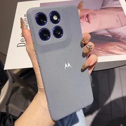 Elegant Rock Sand Slim TPU Anti - Drop Cover Case - Motorola Edge 60 Neo (GRAY)