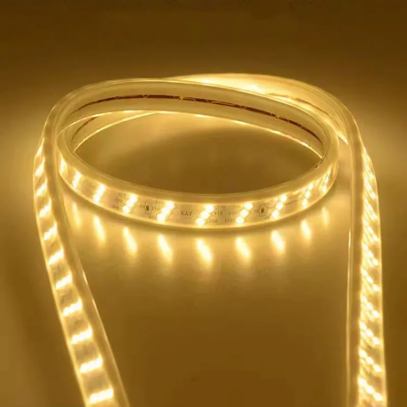 Super Bright SMD 5630 5730 LED Strip 220V With EU Plug 180LEDs/m IP67 Waterproof Warm White In-Outdoor Flexible Light