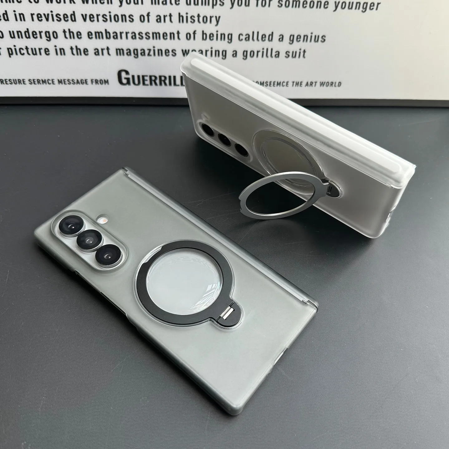 360 Rotate Stand Holder Case with New Hinge Protection - Slim Matte Cover