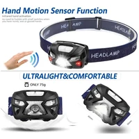 8 Mode Powerfull Headlamp Body Motion Sensor Head Flashlight Usb Rechargeable LED Headlight Camping Torch Flash Light Head Lamp 3