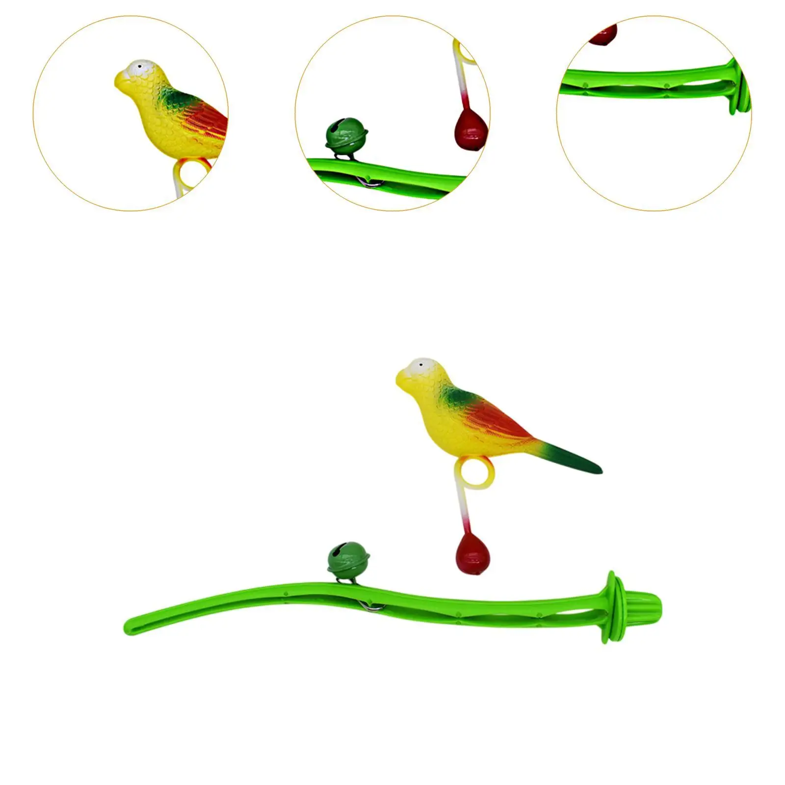 Bird Toy with Interactive Bird Cage Accessories Bird Perch Parrot Cage Toy for Parakeet Cockatiel Bird Cockatoos Budgerigar
